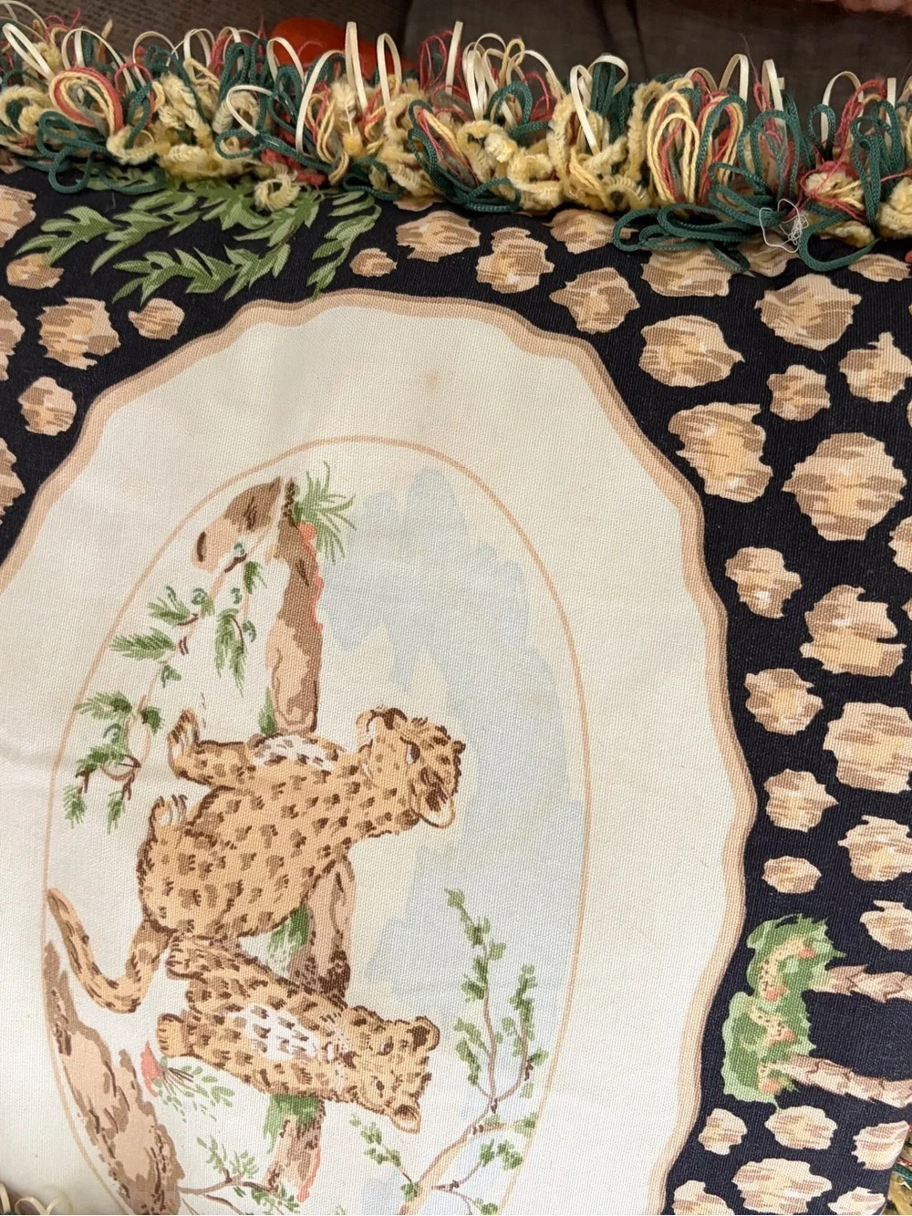 16” safari lion themed vintage custom pillows
